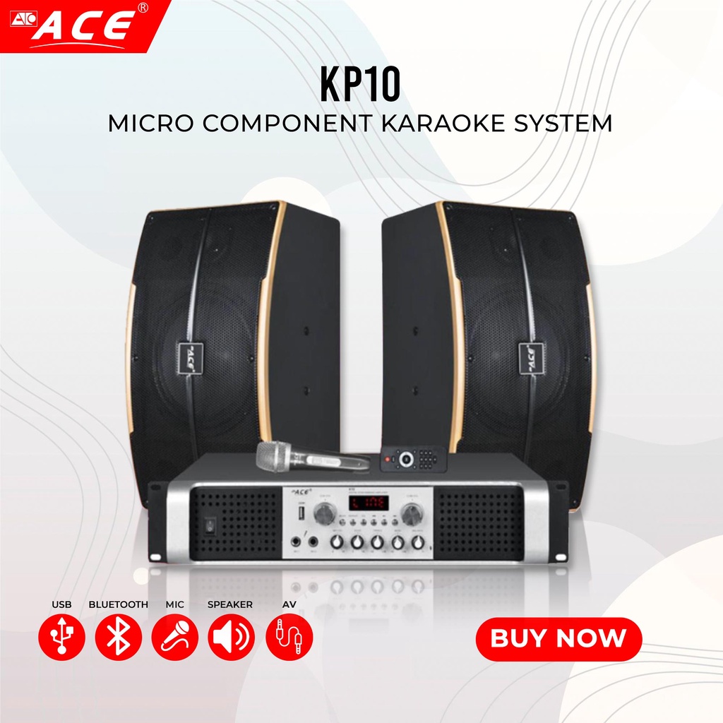 ACE K10 Amplifier and KP10 Micro Component Karaoke System Set Shopee
