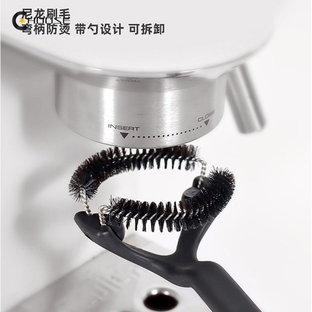 Espresso Coffee Machine Cleaning Brush Replaceable Head Coffee Maker