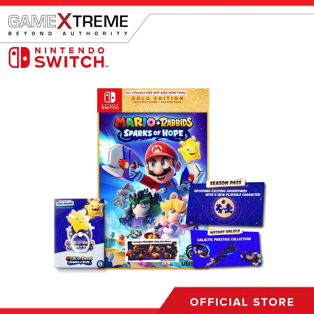 Nintendo Switch Mario + Rabbids Sparks of Hope Gold Edition With Weapon ...