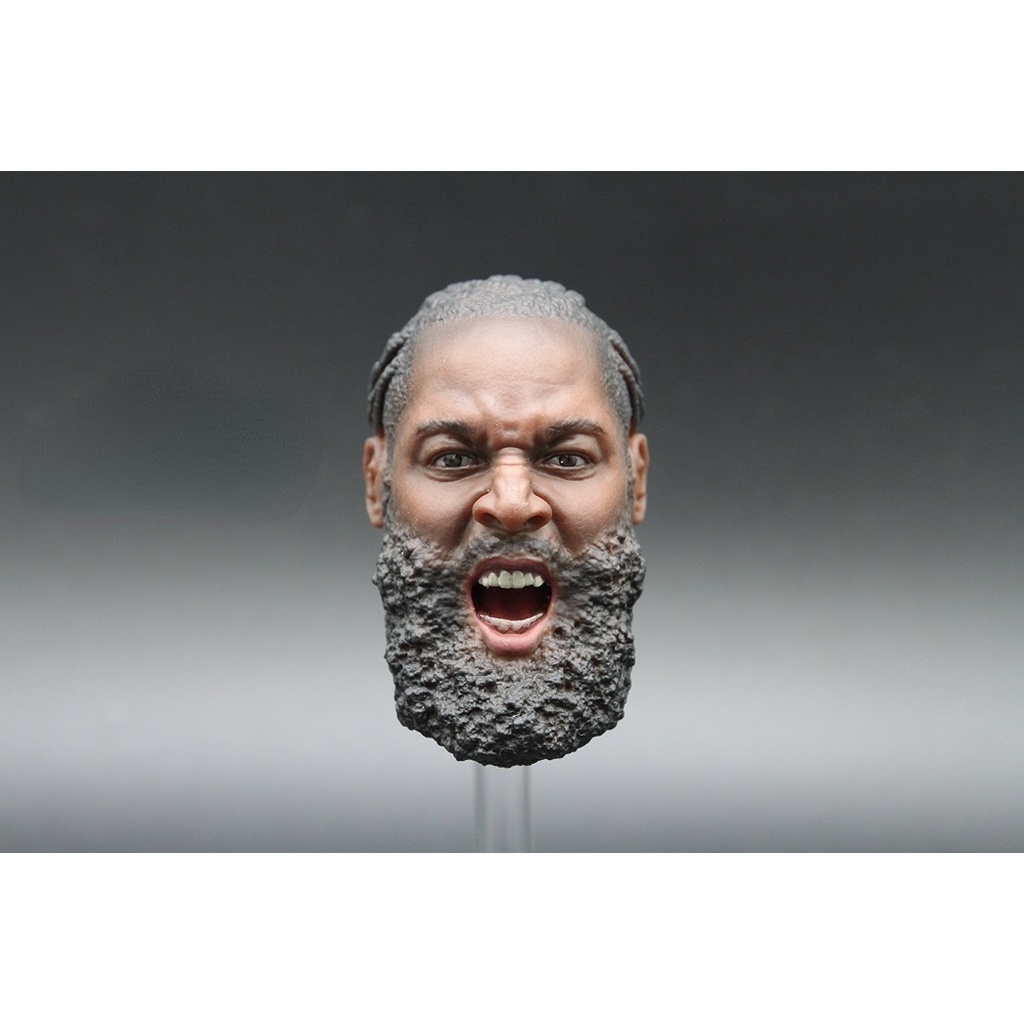 AOM 1/6 NBA Star Head Carving James Harden Dreadlocks Open-mouth ...