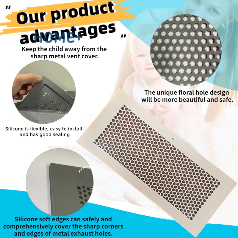Baby Proofing Vent Cover for Home Floor Flexible Silicone Child Proof