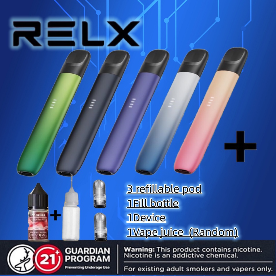 (Legit)RELX Infinity Vapesmoke rechargeable set vaper relex pod vafe