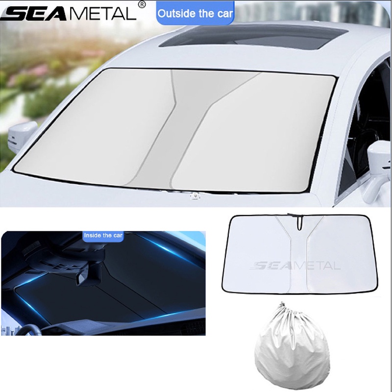 SEAMETAL Car Sun Shade Cover Folable Windshield Cover Summer Window Sun Shade Heat UV Protection