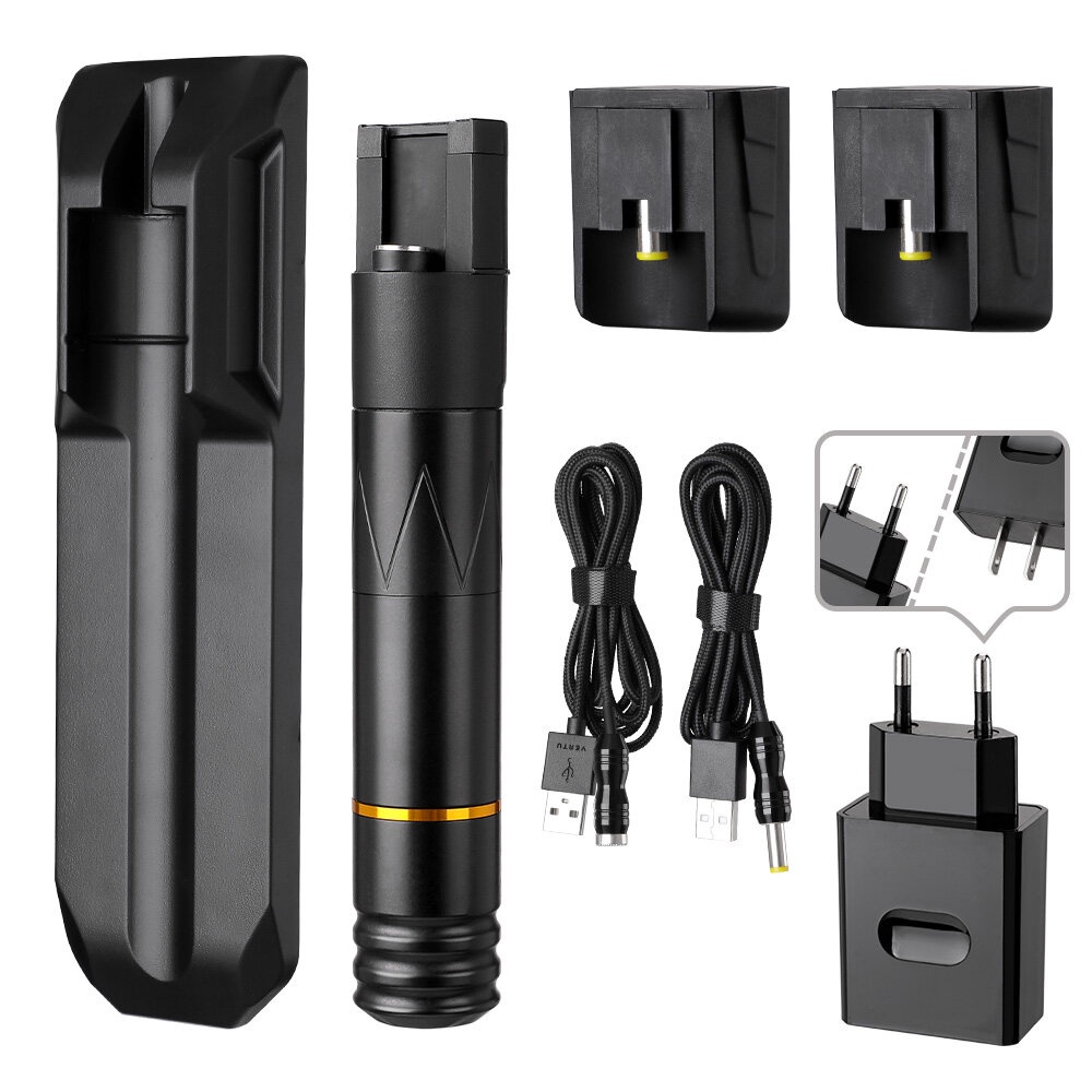 STIGMA Wireless Rotary Tattoo Machine Pen Kit DC Interface Rechargeable ...