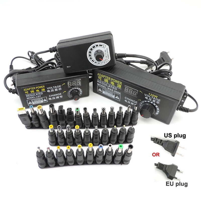 Adjustable AC to DC 3V 12V 24V 15v 9V-24V Universal Adapter Voltage ...