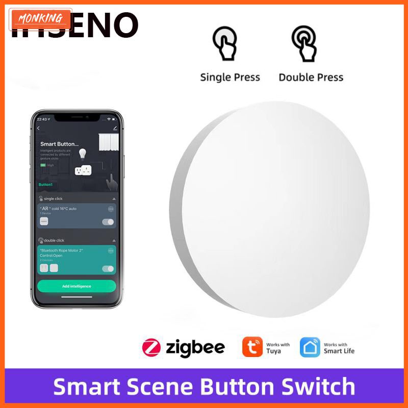 Tuya ZigBee Button Scene Switch Intelligent Linkage Remote Control