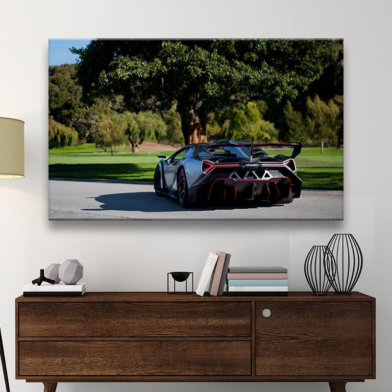 Lamborghini Veneno LR racing sports car home canvas painting decoration ...