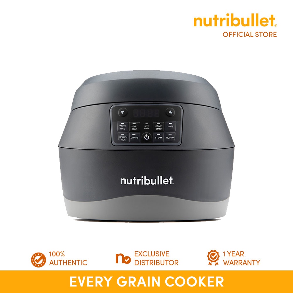 Nutribullet Grain Rice Cooker Fast Cooking Nonstick Grill Smart Control Multifunctional 2L