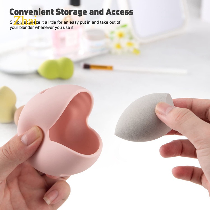 DoubleSided Breathable Silicone Beauty Blender Holder For Travel