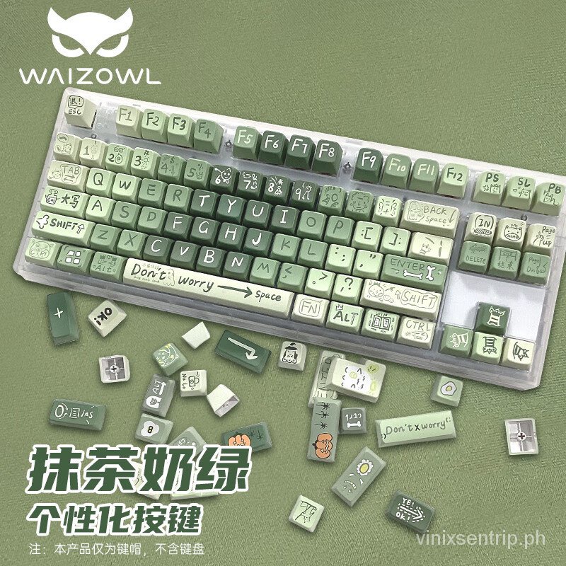 WAIZOWL PBT key cap mechanical keyboard customized personalized hand