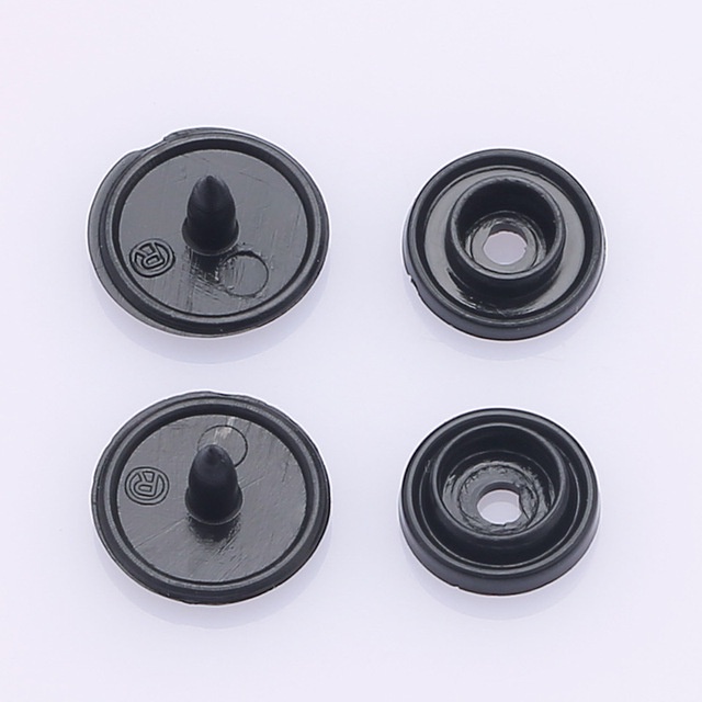 50Sets Round Plastic Snaps Button Press Fasteners T3/T5/T8 for Children
