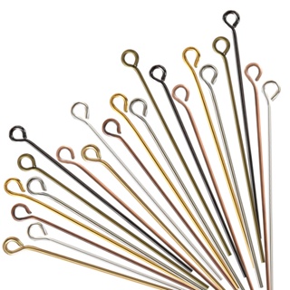 200pcs Gold Eye Head Pins 16 20 25 30 35 40 45 50 mm Metal Eye