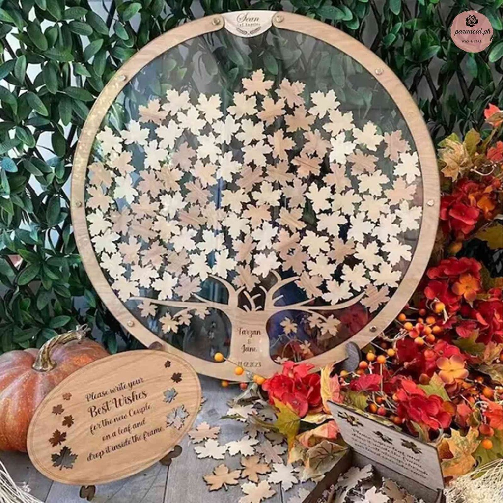 Wooden Wedding Message Drop Box DIY Souvenirs Ornaments Decor with 60/ ...