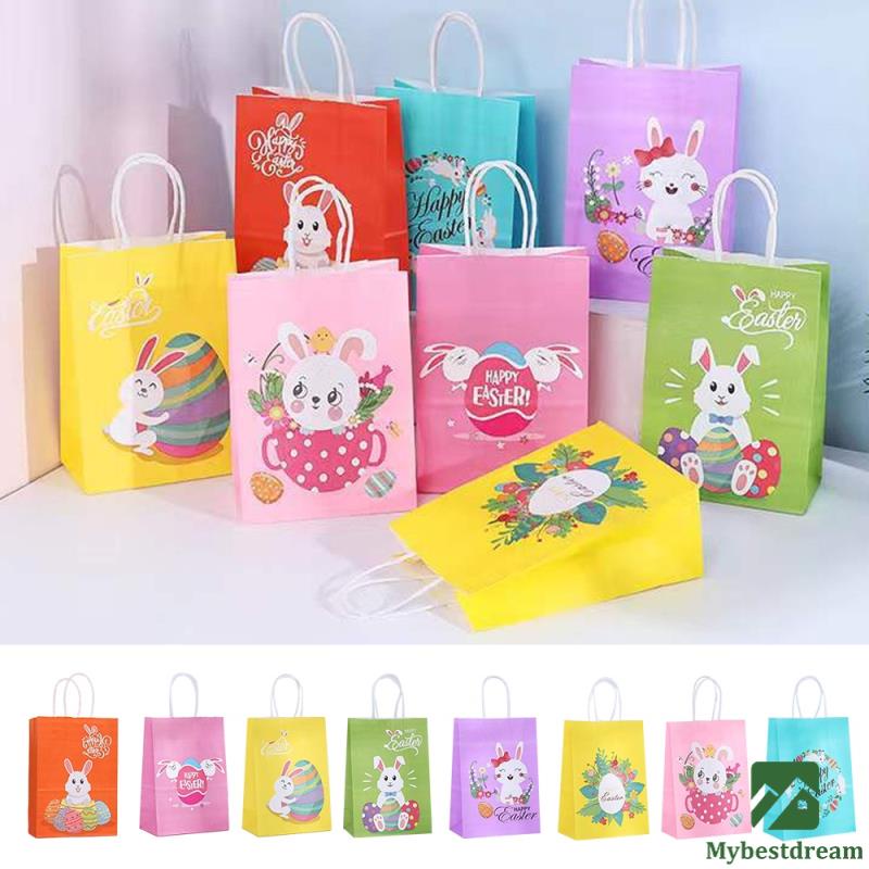 Easter Rabbit Kids Birthday Party Paper Bags Products Easter Gift Bags