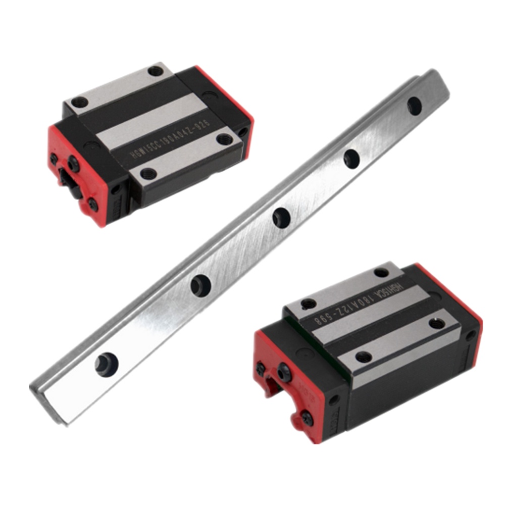 1pc HGR15 HGR20 Hgr25 Square Linear Guide Rail W+2pc HGH15CA Hgh20ca ...