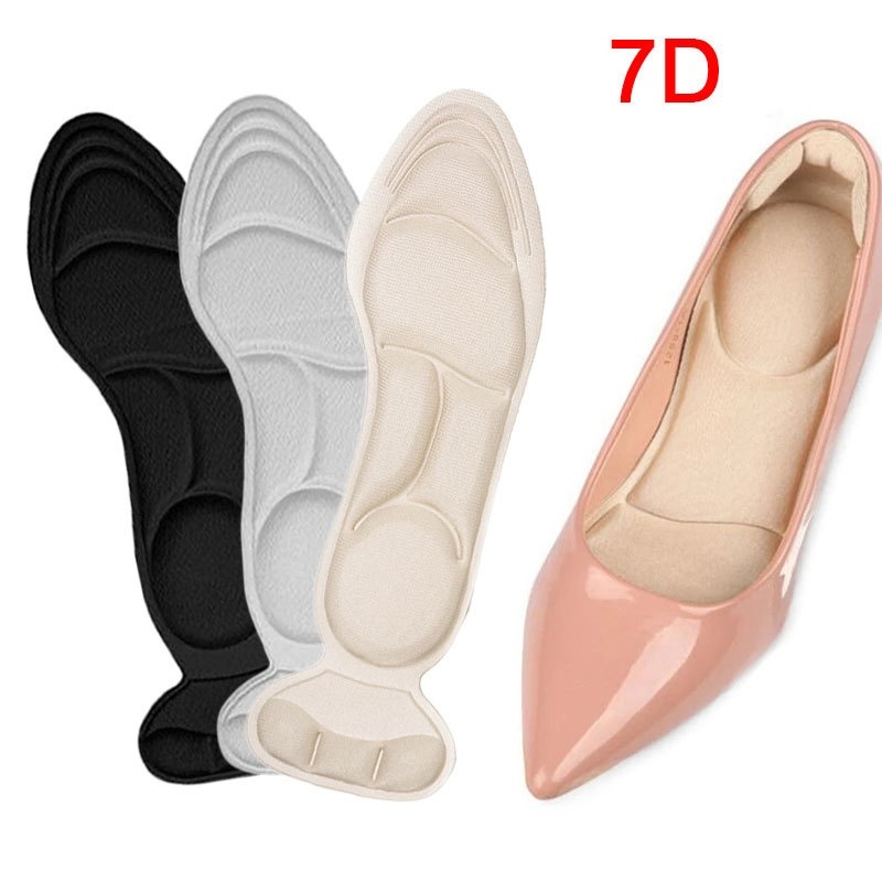 1 Pair 2 IN 1 7D Memory Foam Cutable Insole Pad Inserts Heel Post Back ...