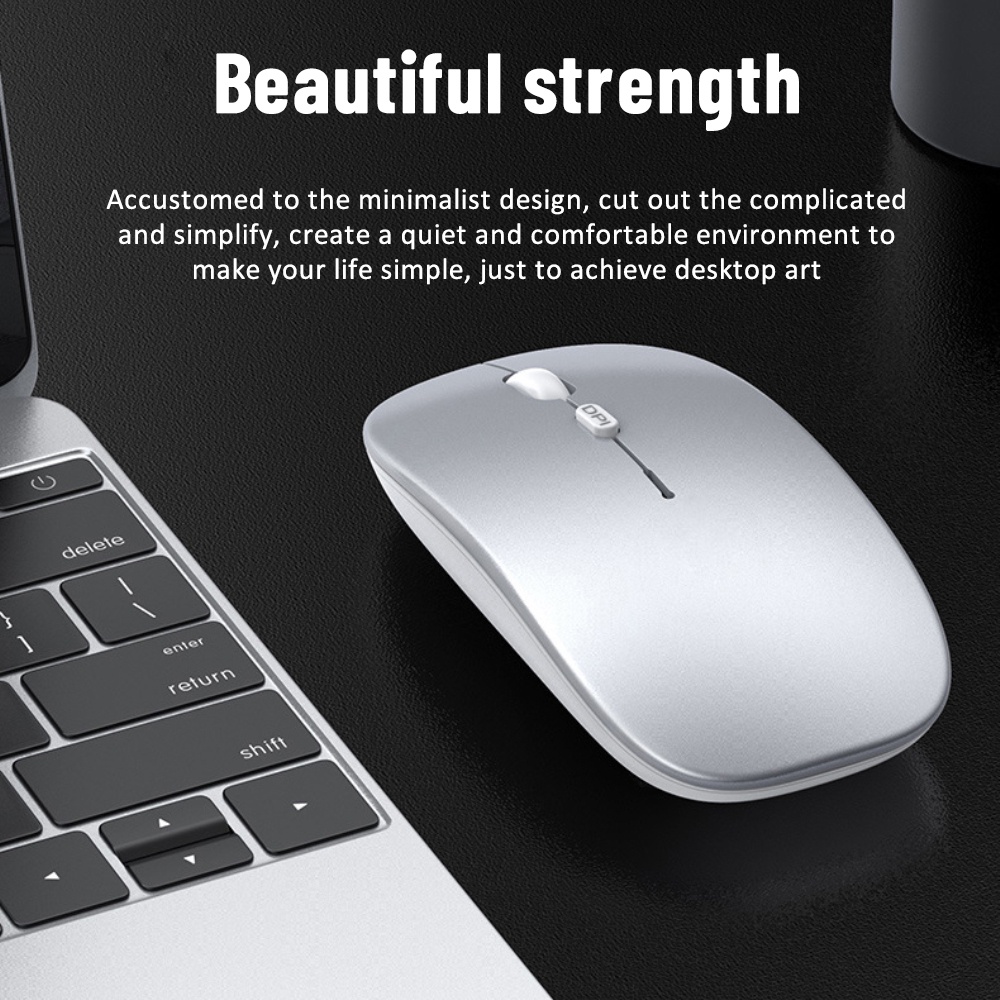 Wireless Bluetooth Mouse Optical Rechargeable Wireless Mouse Ultra-thin ...