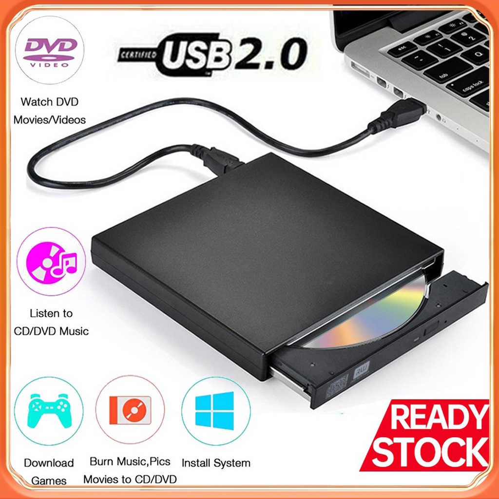 DVD Player External DVD Optical Drive USB Slim Portable CD Player ...