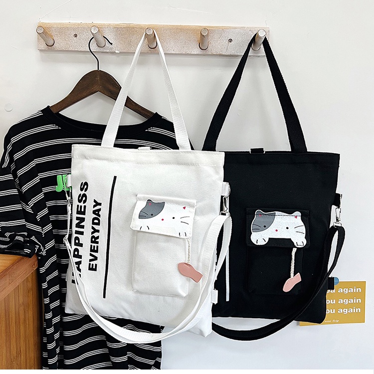 MNM Shoulder Bag for School Sling Bag for School 3 In 1 Canvas Bag Cute