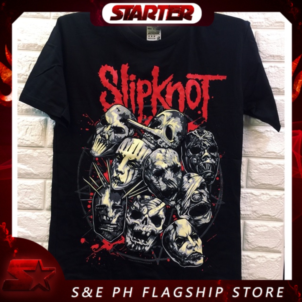 Vintage rock slipknot band shirt men's and women's Tshirt Shopee