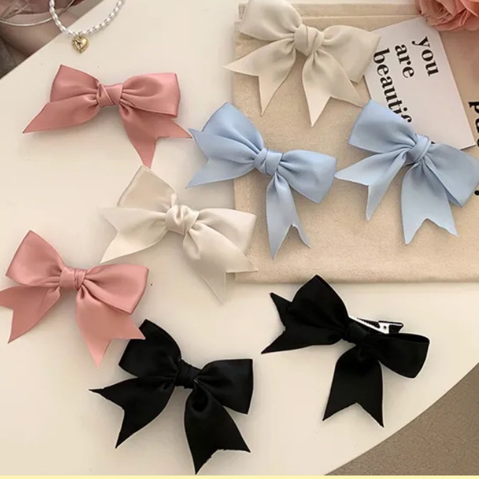 Early Spring Sweet Girl Bow Hair Clip Wholesale ins Duckbill Bangs
