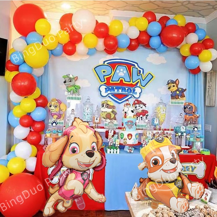 70pcs Set Paw Patrol Balloon Sky Rubble Foil Balloon 32