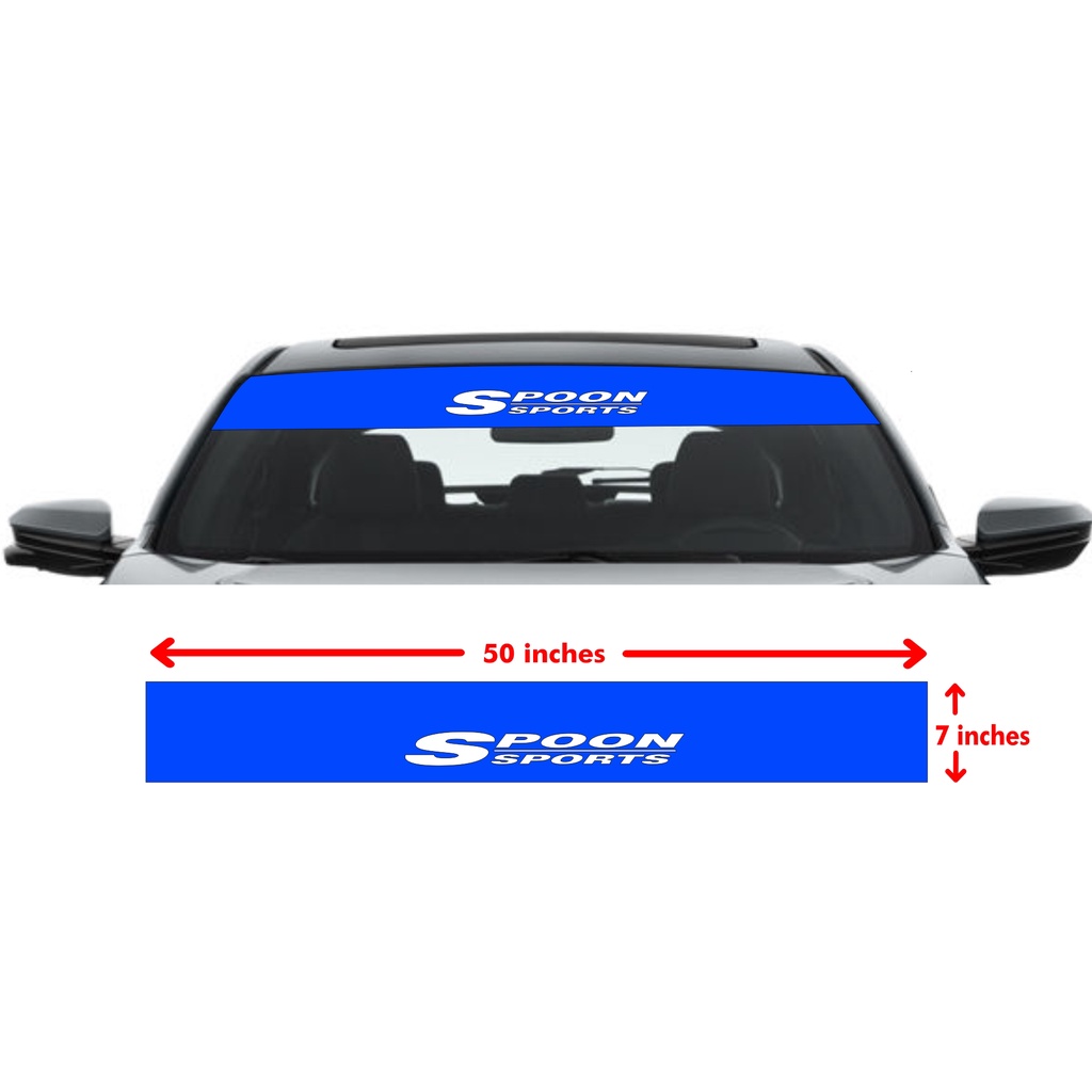 Spoon Sport Car Windshield Sticker / Machine Cut Vinyl Sticker Shopee Philippines