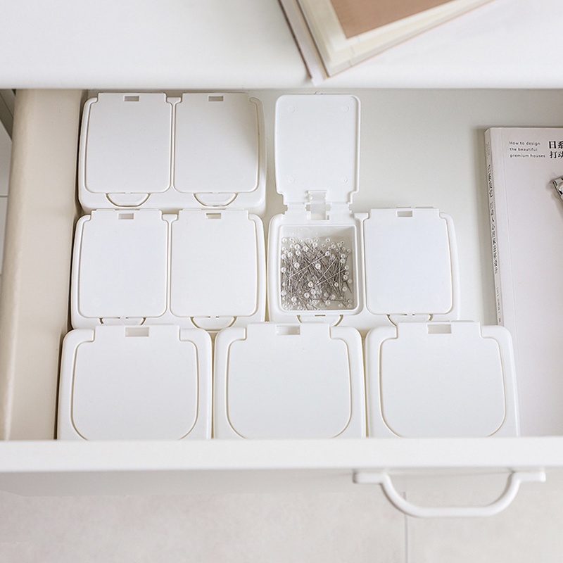 Mini Drawer Storage Case Button Type Pop-up Box Desktop Organization ...