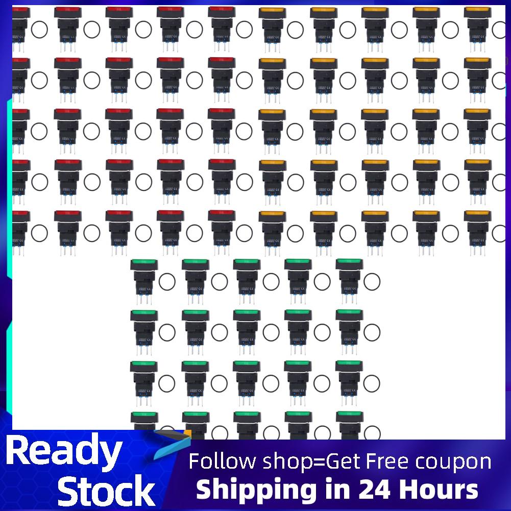 Micro Squares Push Button Switch Silver Contacts Aging