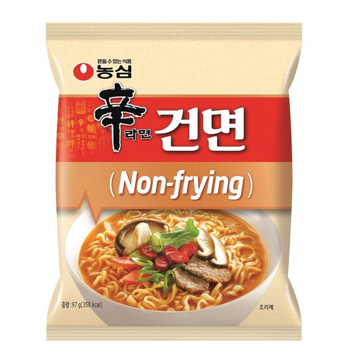 Shin Ramen NonFrying dried noodles Spicy Flavor Korean Instant Ramen Noodle 97g Best Tasting