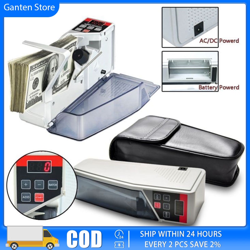 V40 Portable Mini Cash Count Money Currency Counter All Note Bill ...