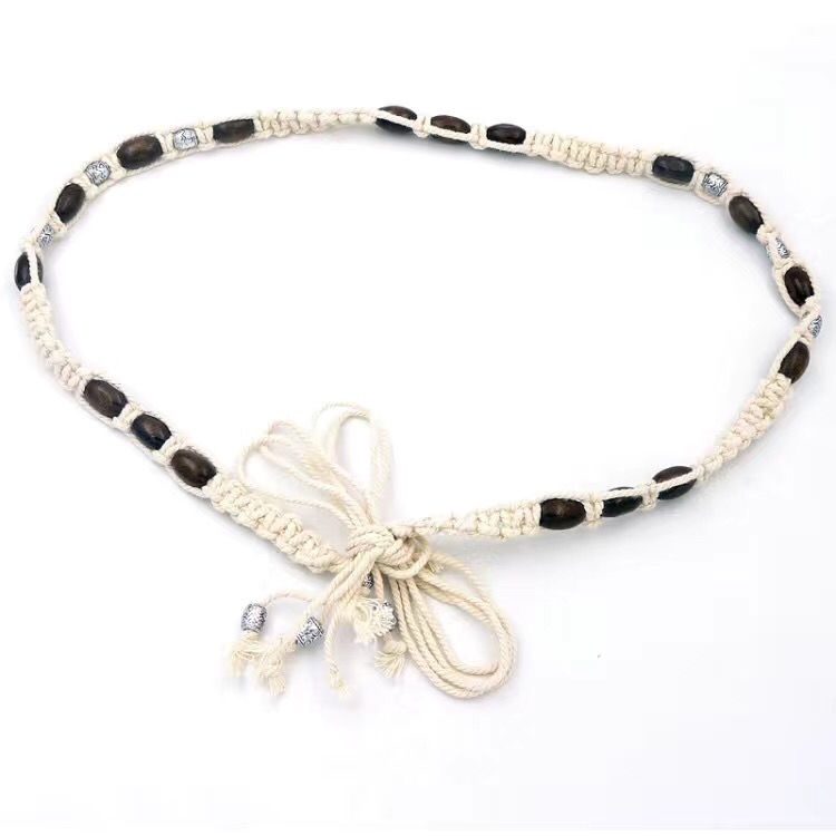 Vintage Woven Ethnic Style Versatile Waist Rope Shell Hemp Rope Belt ...