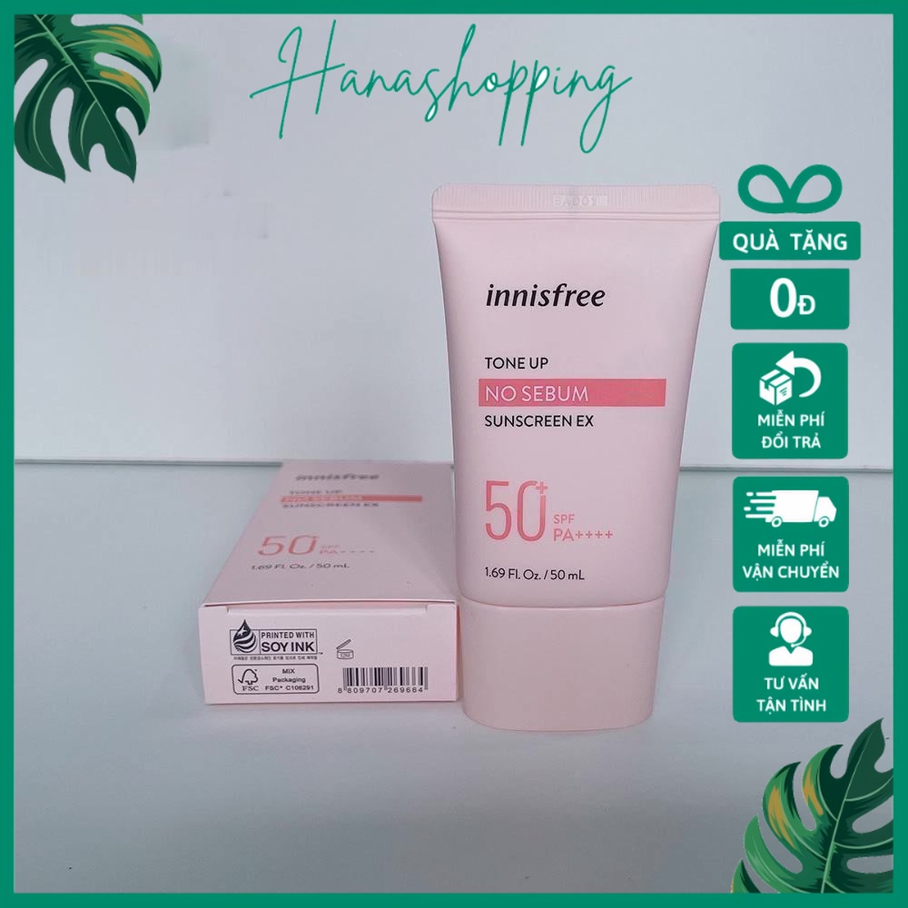 Innisfree Tone Up No Sebum Sunscreen EX SPF 50 + PA + + + 50 ML