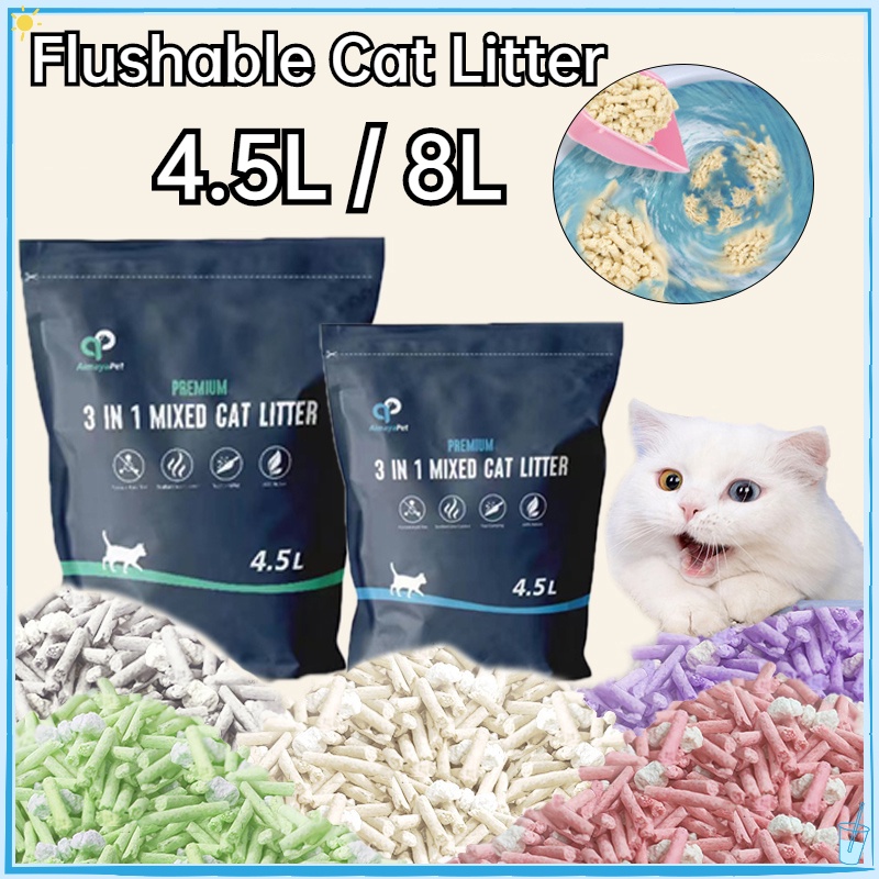 8L Cat Litter Sand Food Grade Plant Tofu Residue Made Deodorant Kitty Litter Flushable Cat Sand