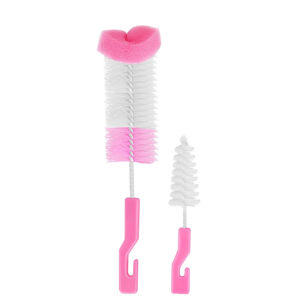2 in 1 Colored Feeding bottle brush baby bottle brush bottle cleaner ...