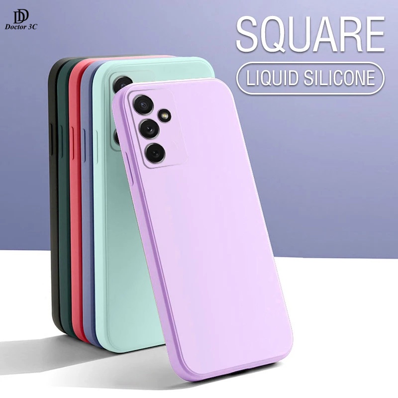 Original Official Square Silicone Phone Case For Samsung Ss Galaxy A55 A35 A15 A25 A05 A05s A54 9984