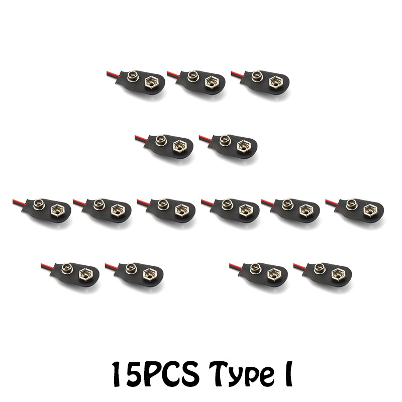 50pcs DC 9V Battery Button Power Cable Tieline For