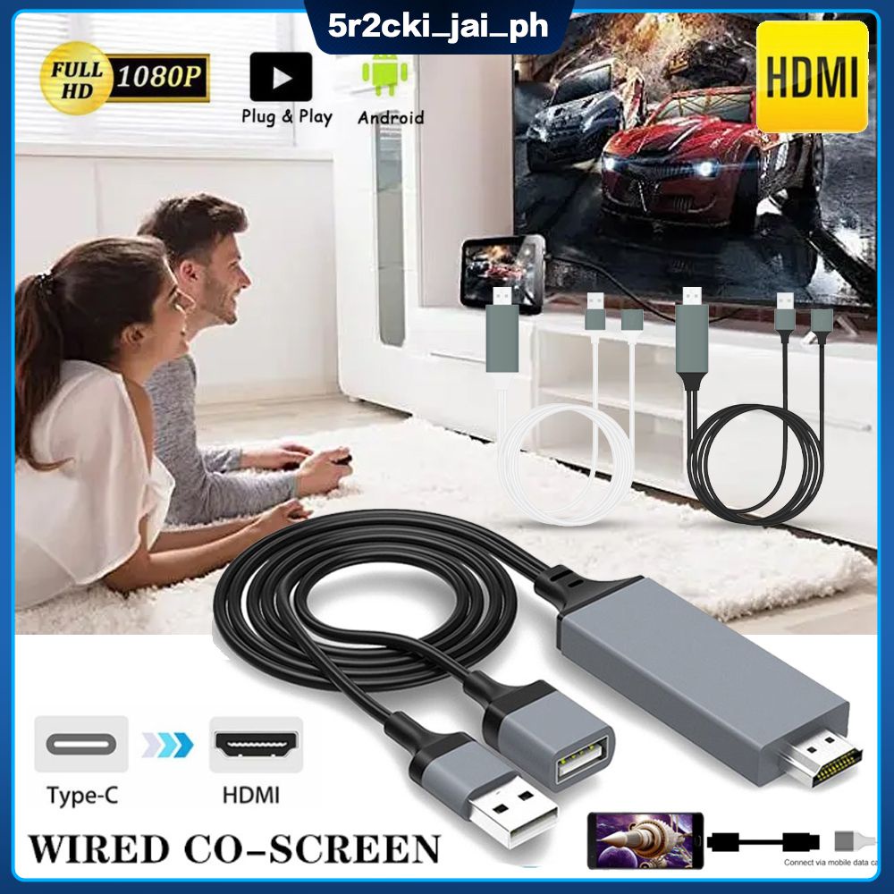 1m Universal HDMI Cable Phone to TV 1080P 3 in 1 Micro USB/TypeC/Phone