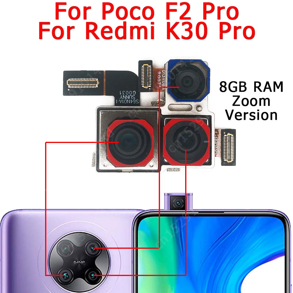 Original Front Rear Back Camera For Xiaomi Mi Poco F2 Pro PocoF2 F2Pro ...