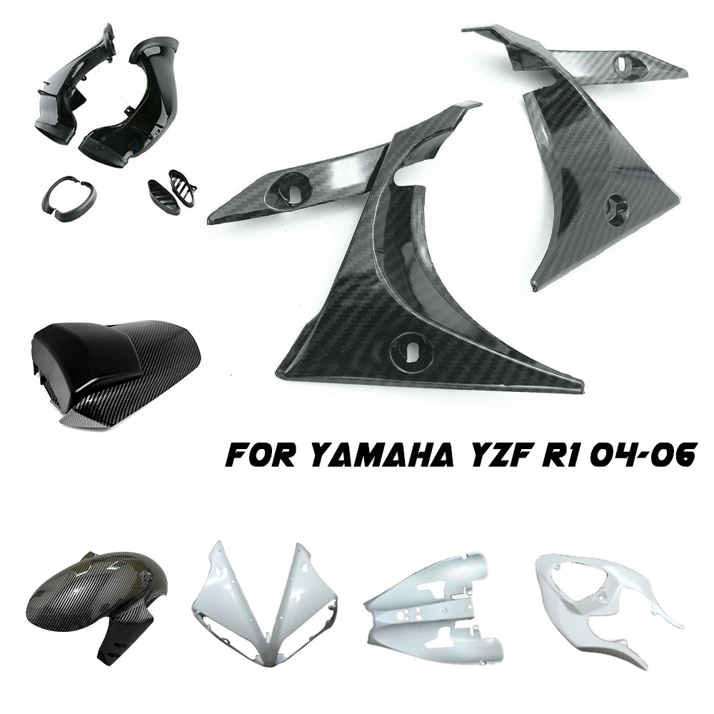 For Yamaha YZF R1 2004 2005 2006 ABS Plastic carbon fibre/Unpainted ...