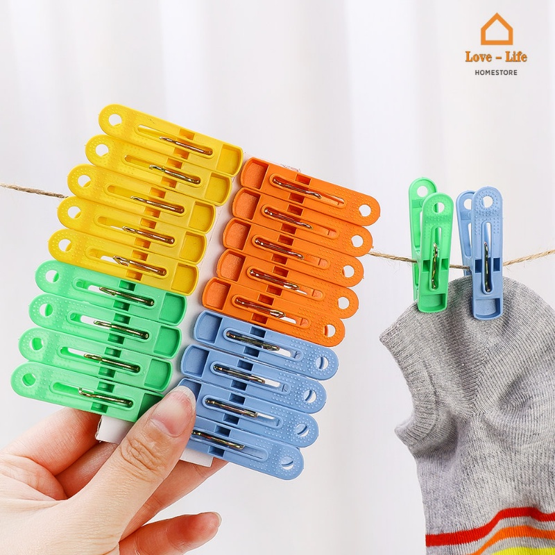 48 Packs Colorful Plastic Clothespins Hangers Clips Clothes