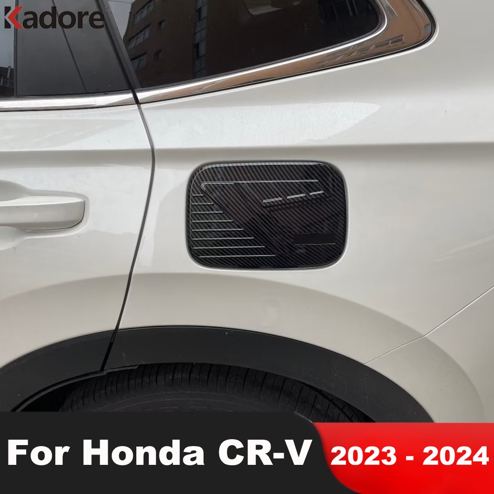 Fuel Gas Tank Cover Trim For Honda CRV CRV 2023 2024 Carbon Fiber Car Oil Cap Covers