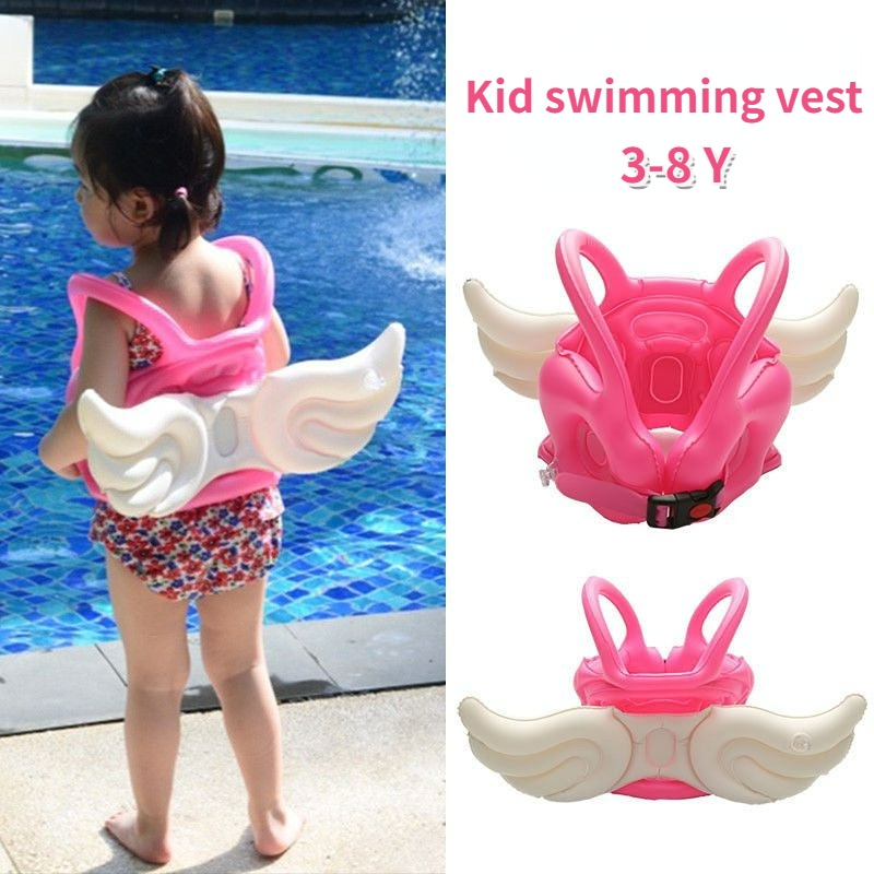 Kids Swimming Pool Floats Angel Wing Baby Girl Swimming Life Vest Swim ...