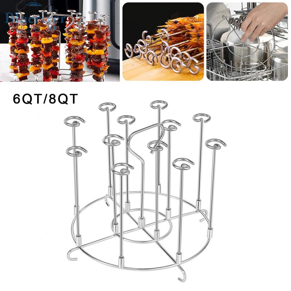 JUMTH Stainless Steel Kebab Rack Air Fryer Grill Rack for 6/8QT