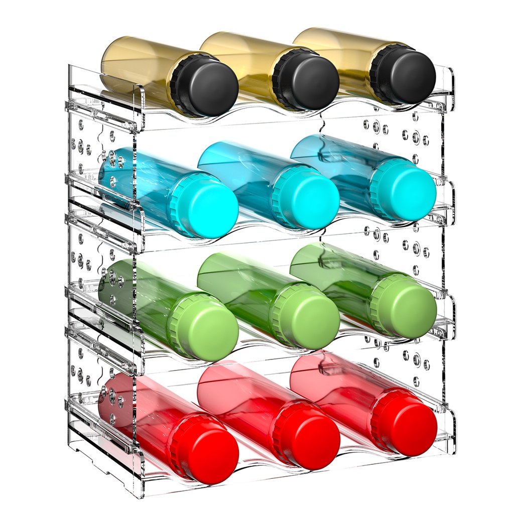 Water Bottle Organizer for Cabinet, Pantry, Freezer - Plastic Water ...