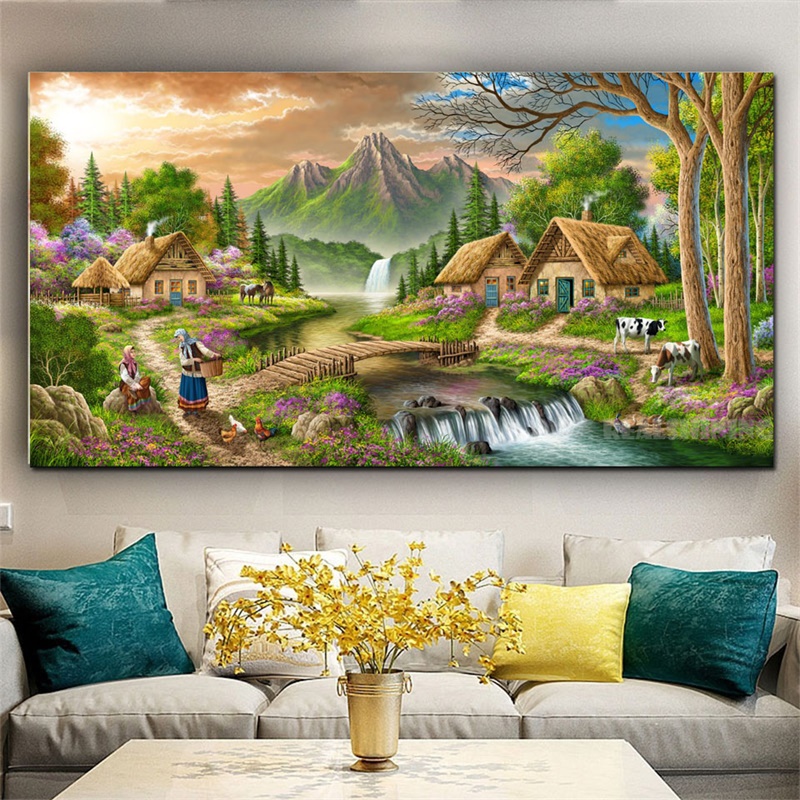 landscape painting Home Decor Best Prices and Online Promos Home   Living Oct 2023 Shopee Philippines