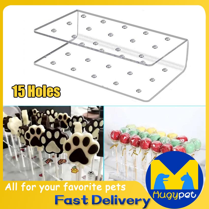 15 Hole Cake Lollipop Holder Display Stand Clear Acrylic Holder Candy