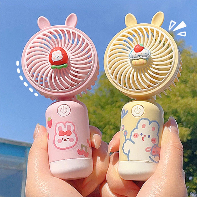 Mini Fan Cute for School Battery and Rechargeable Usb Cable Portable ...
