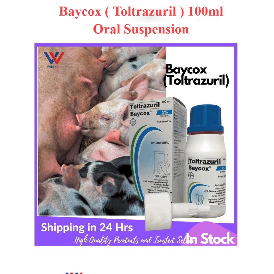 100ml Baycox toltrazuril 5% oral Suspension | Shopee Philippines