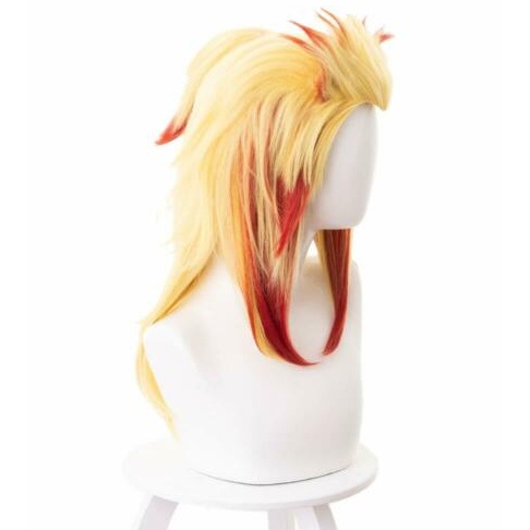 Slayer Rengoku Kyoujuro Yellow Highlights And Red Medium And Long Hair ...